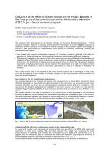 Evaluation of the effect of climate change on the muddy... the flood plain of the Loire Estuary and on the...