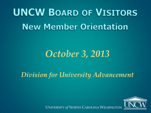 October 3, 2013 Division for University Advancement U