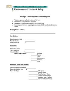 Building &amp; Content Insurance Underwriting Form