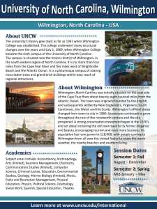 Wilmington, North Carolina - USA About UNCW