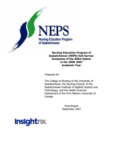 Nursing Education Program of Saskatchewan (NEPS) Exit Survey: in the 2006-2007