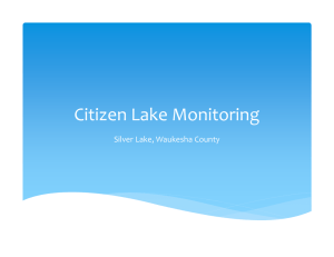 Citizen Lake Monitoring Silver Lake, Waukesha County