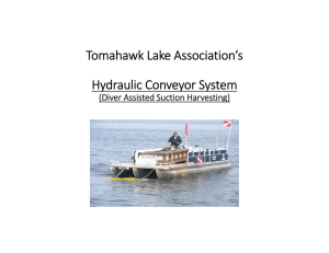 Tomahawk Lake Association’s Hydraulic Conveyor System (Diver Assisted Suction Harvesting)