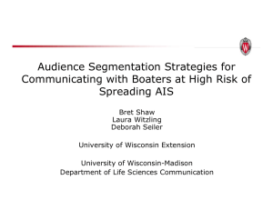 Audience Segmentation Strategies for Communicating with Boaters at High Risk of
