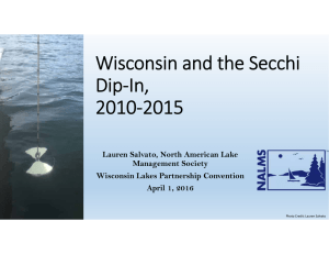 Wisconsin and the Secchi Dip‐In,  2010‐2015