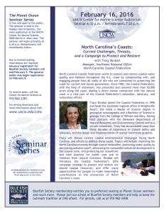 February 16, 2016 The Planet Ocean Seminar Series