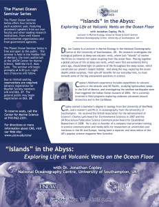 “Islands” in the Abyss: The Planet Ocean Seminar Series