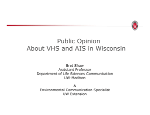Public Opinion About VHS and AIS in Wisconsin