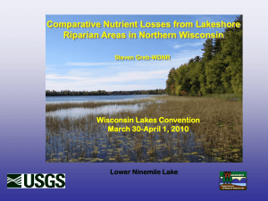 Comparative Nutrient Losses from Lakeshore Riparian Areas in Northern Wisconsin