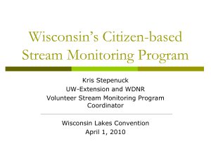 Wisconsin’s Citizen-based Stream Monitoring Program