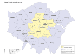 Map of the London Boroughs