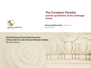 The European Paradox and the specificities of the challenges ahead