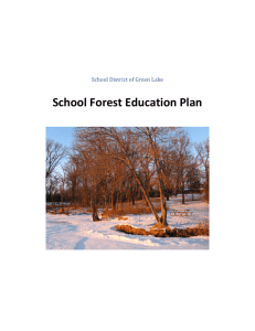 School Forest Education Plan  School District of Green Lake