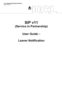 SiP v11  (Service in Partnership) –
