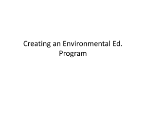 Creating an Environmental Ed.  Program