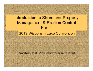 Introduction to Shoreland Property Management &amp; Erosion Control Part 1