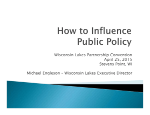 Wisconsin Lakes Partnership Convention April 25, 2015 Stevens Point, WI