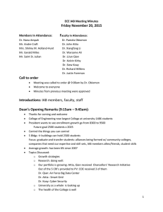 Friday November 20, 2015  F ECE IAB Meeting Minutes