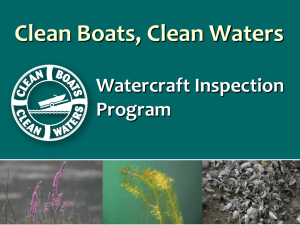 Clean Boats, Clean Waters Watercraft Inspection Program