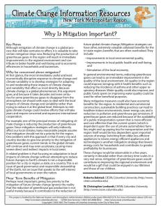 Why Is Mitigation Important? Key Points