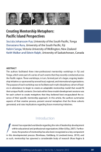 Creating Mentorship Metaphors: Pacific Island Perspectives