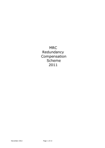 MRC Redundancy Compensation Scheme