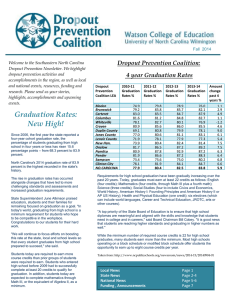 Welcome to the Southeastern North Carolina Dropout Prevention Newsletter. We highlight