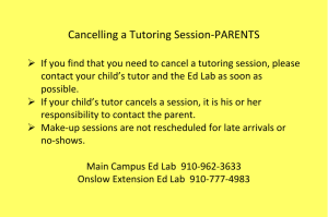 Cancelling a Tutoring Session-PARENTS