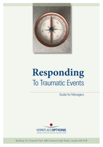 Responding To Traumatic Events Guide for Managers