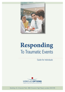 Responding To Traumatic Events Guide for Individuals