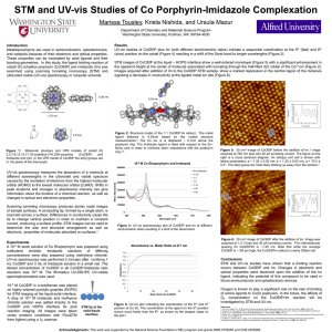 STM and UV-vis Studies of Co Porphyrin-Imidazole Complexation