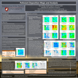 Pollutant Deposition Maps and Analysis