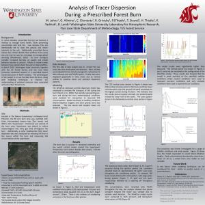 Analysis of Tracer Dispersion During  a Prescribed Forest Burn