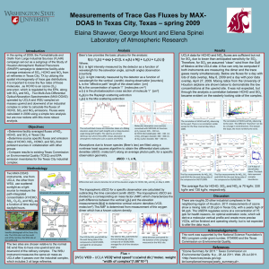 Measurements of Trace Gas Fluxes by MAX- – spring 2009