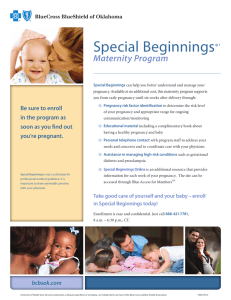 Special Beginnings Maternity Program ®’