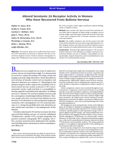 Altered Serotonin 2A Receptor Activity in Women Brief Report