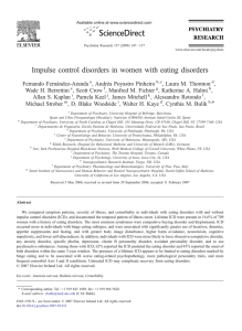 Impulse control disorders in women with eating disorders