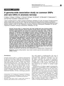 A genome-wide association study on common SNPs ORIGINAL ARTICLE