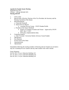 Agenda for Faculty Senate Meeting Meeting 2015-09