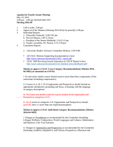 Agenda for Faculty Senate Meeting Meeting 2016-05