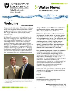 Water News Welcome Fall 2013/Winter 2014 – Issue 6