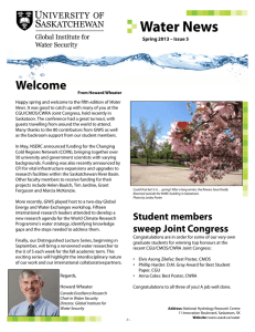 Water News Welcome Spring 2013 – Issue 5