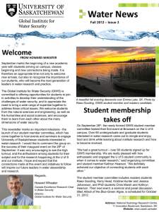 Water News Welcome  – Issue 3