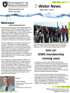 Water News Welcome  – Issue 1