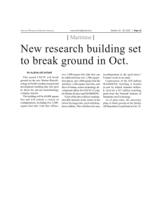 New research building set to break ground in Oct. | Maritime