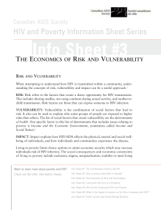 Info Sheet #3 HIV and Poverty Information Sheet Series T E