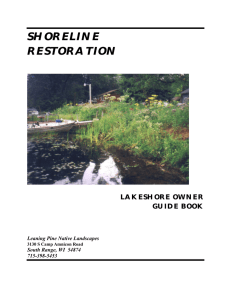 SHORELINE RESTORATION LAKESHORE OWNER GUIDE BOOK
