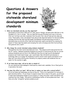 Questions &amp; Answers for the proposed statewide shoreland development minimum