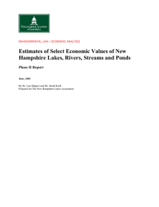 Estimates of Select Economic Values of New  Phase II Report