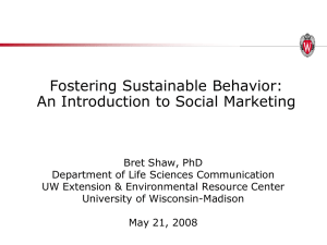 Fostering Sustainable Behavior: An Introduction to Social Marketing